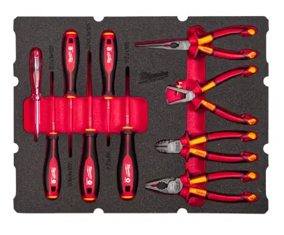 PACKOUT™ pěnová vložka s VDE nářadím pro elektrikáře Milwaukee 4932493637 (Sada 10 dílů) (MI4932493637)